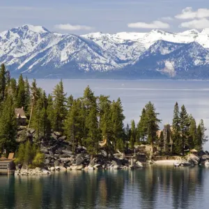 Lake Tahoe Print: Snowcapped Mountain Reflection Lake Tahoe Print: Snowcapped Mountain Reflection