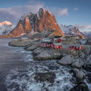 Famous tourist attraction Hamnoy fishing village on Lofoten Islands
