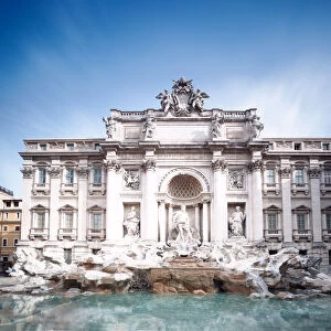 Famous Trevi fountain in Rome, Italy