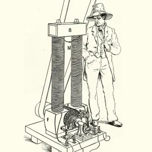 19th Century Faradic Generator Print 19th Century Faradic Generator Print