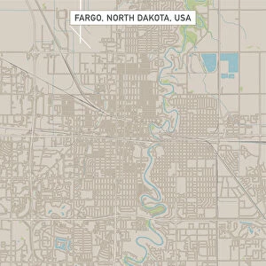 Fargo North Dakota US City Street Map