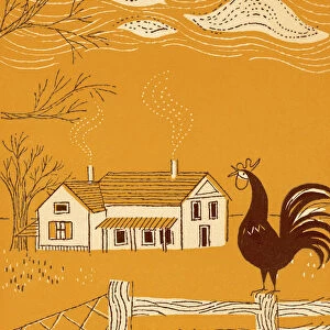 Farm House and Rooster