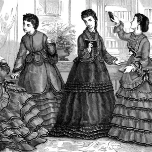 Fashion clothes and hairstyle models from the 1800s Fashion clothes and hairstyle models from the 1800s