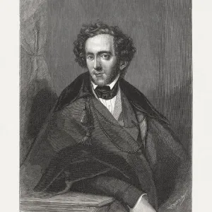 Felix Mendelssohn Bartholdy (1809-1847), German composer, wood engraving, published 1885