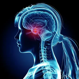 Female brain, computer artwork
