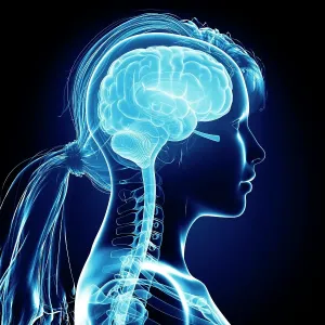 Female brain, computer artwork