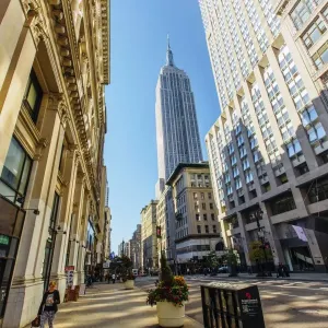 Fifth Avenue Print with Empire State Building View Fifth Avenue Print with Empire State Building View