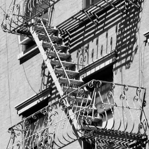 Escalera de emergencia, Chelsea, Nueva York, EE.UU. Escalera de emergencia, Chelsea, Nueva York, EE.UU.