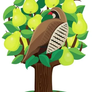 First Day of Christmas Print: A Partridge in a Pear Tree First Day of Christmas Print: A Partridge in a Pear Tree