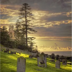 First light over Kingston Cemetery