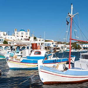 Fishing boats on the island of Lipsi, Greece