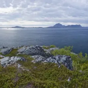 Fjord landscape, panoramic view, Tunhovdfjorden, Dalen, Norway, Europe Fjord landscape, panoramic view, Tunhovdfjorden, Dalen, Norway, Europe