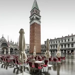 Venice Print - Flooded Piazzetta with Campanile