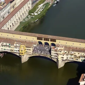 Ponte Vecchio Aerial View Print
