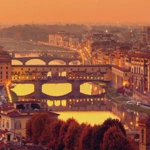 Florence skyline at dusk