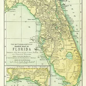Florida USA map 1898 Florida USA map 1898