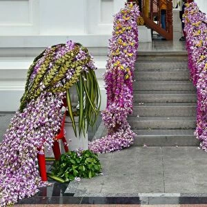 Flower entry at Loha Prasat temple bangkok
