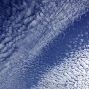 Fluffy clouds or cirrocumulus clouds, Bentin, Rognitz, Mecklenburg-Western Pomerania, Germany