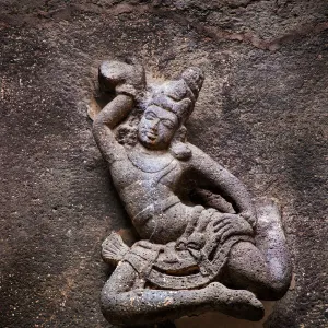 Flying Gandharva at Ellora