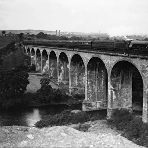 The Flying Scotsman Express Train Crossing Croxdale Viaduct September 1928