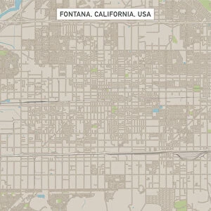 Fontana California US City Street Map
