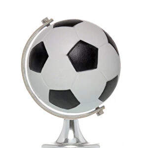 Football globe, symbolic image for international soccer