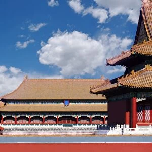 The Forbidden City under blue sky in Beijing, China