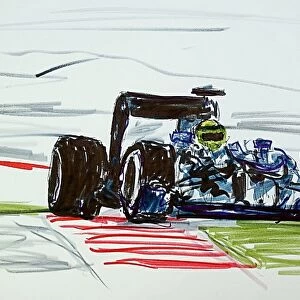 Formula 1 racing car, illustration