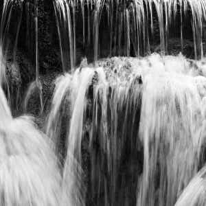 Full frame close-up of a cascade at the Tat Kuang Si Waterfalls near Luang Prabang in