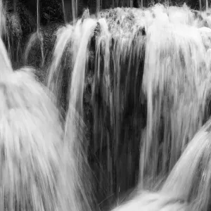Full frame close-up of a cascade at the Tat Kuang Si Waterfalls near Luang Prabang in