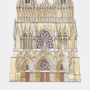 France, Reims, Cathedral of Notre-Dame, west facade