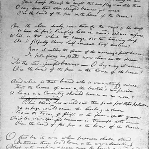 Francis Scott Key's Nat'l Anthem draft Francis Scott Key's Nat'l Anthem draft