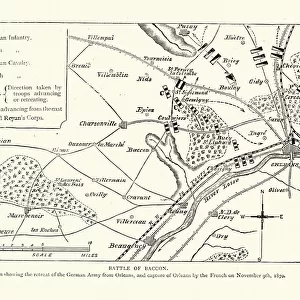 Franco Prussian War Plan of the Battle of Coulmiers