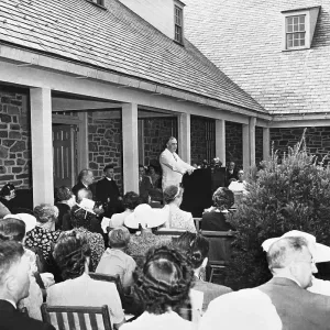 Franklin Roosevelt Speaking at Library Dedication Ceremony Franklin Roosevelt Speaking at Library Dedication Ceremony