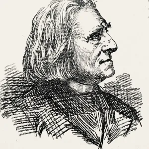 Franz Liszt Print, 19th century portrait Franz Liszt Print, 19th century portrait