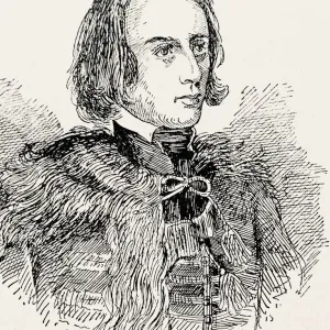 Franz Liszt Print, 19th Century Portrait Franz Liszt Print, 19th Century Portrait