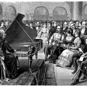 Franz Liszt Concert in Pest Print Franz Liszt Concert in Pest Print