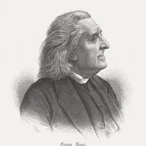 Franz Liszt Steel Engraving Print Franz Liszt Steel Engraving Print