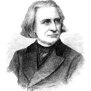 Print of Franz Liszt, Hungarian Composer Print of Franz Liszt, Hungarian Composer