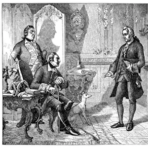 Frederick II the Great, 24. 1. 1712 - 17. 6. 1786, King of Prussia 31. 5. 1740 - 17. 6. 1786, meeting Christian Fuerchtegott Gellert
