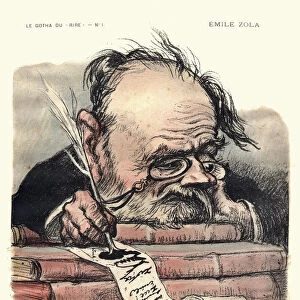 French satirical cartoon of Emile Zola