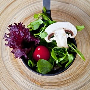 Fresh salad with organic ingredients