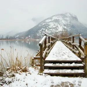 Frozen lake in winter Frozen lake in winter