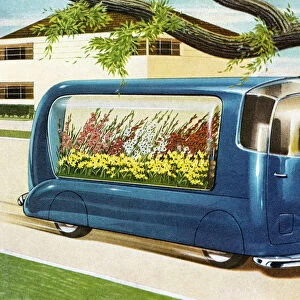 Futuristic Flower Delivery Van