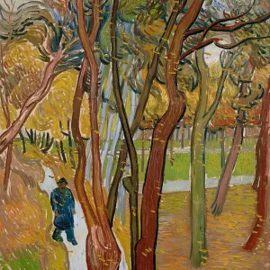 The garden of Saint Paul's Hospital (The fall of the leaves), 1889. Artist: Gogh, Vincent, van (1853-1890) The garden of Saint Paul's Hospital (The fall of the leaves), 1889. Artist: Gogh, Vincent, van (1853-1890)