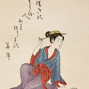 Original Japanese Woodblock Print, circa 1770 Original Japanese Woodblock Print, circa 1770