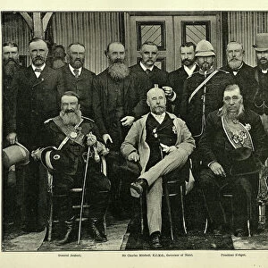 General Piet Joubert, Sir Charles Mitchell Governor of Natal, and President Paul Kruger, 1891