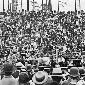 General View Of Huge Crowd at Boxing Match General View Of Huge Crowd at Boxing Match