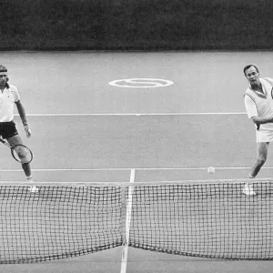 George Bush Playing Tennis with Bjorn Borg