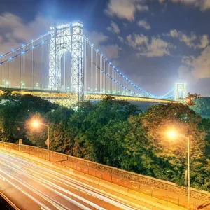 George Washington Bridge with beautiful lights